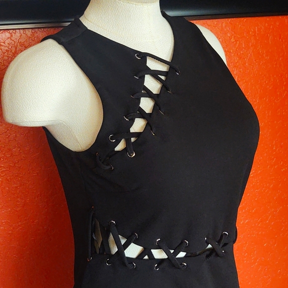 Limerence Co. Bodycon Cocktail Party Dress Little Black Dress Cut Outs Large - Picture 5 of 8